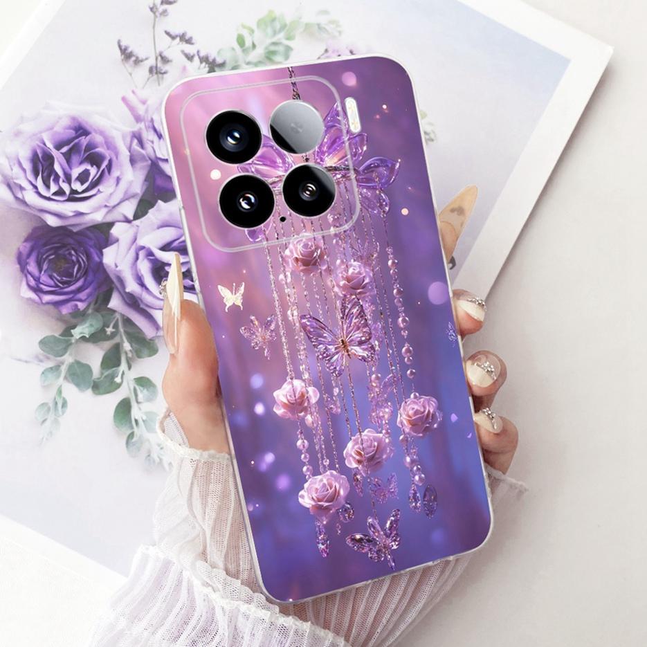 For Xiaomi Mi 15 Pro 5G Case Luxury Butterfly Painted Cover Soft Silicone Phone Case For Xiaomi 15 Pro Mi15 Pro 5G Fundas Bumper