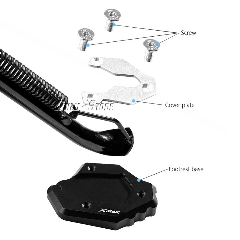 For YAMAHA XMAX300 XMAX X-MAX 300 X-MAX300 2021 2022 Motorcycle CNC Kickstand Foot Side Stand Extension Pad Support Plate