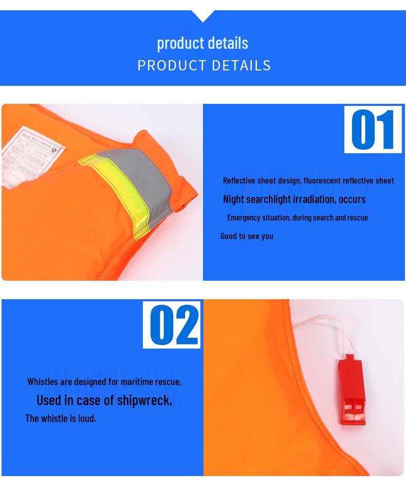 Mei Qilong Unisex Buoyancy Life Vest for Fishing, Rafting, and Flood Rescue