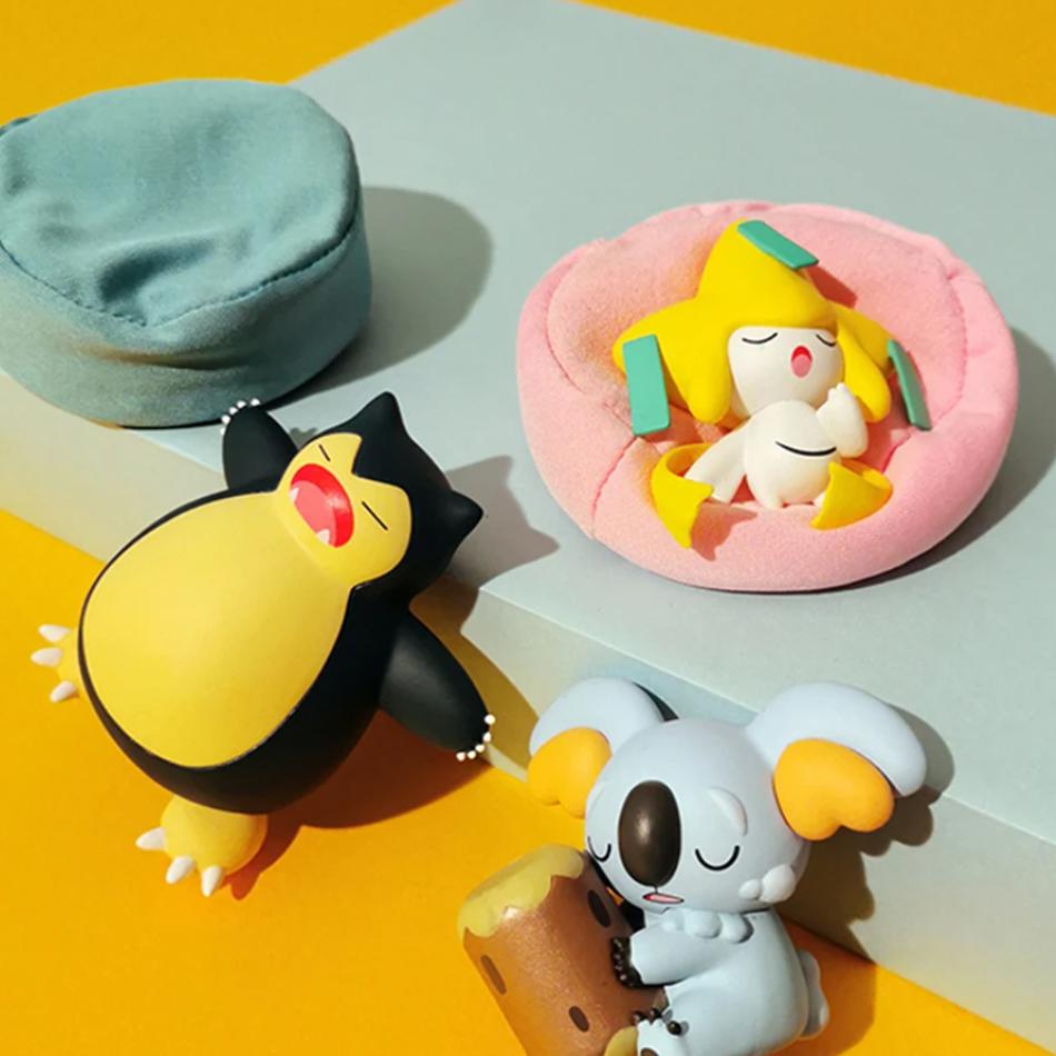 1-12pcs Pok  mon  Pikachu  Action Dolls  Anime sleep Series Desktop Decorations Pok  mon Toys ornament Birthday Gif