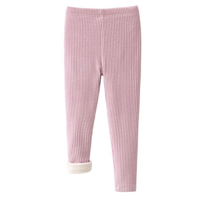 Autumn and Winter New Baby Boy Velvet Padded Leggings Pink 150 Is Suitable for Height 140