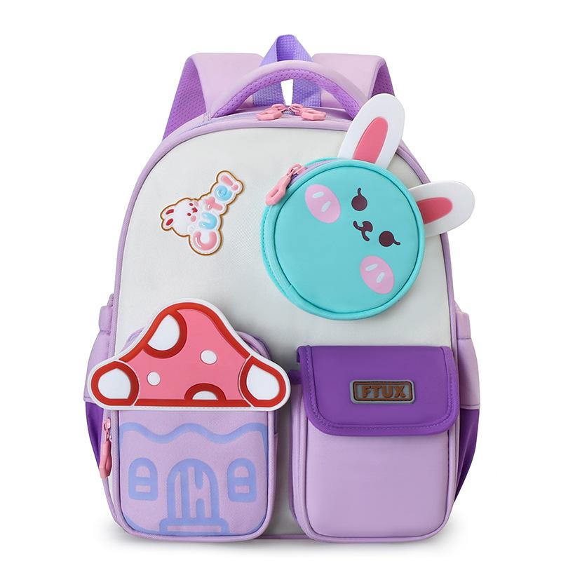 Children's schoolbag boy kindergarten bear large, medium and small class baby 3-6 years old cute rabbit girl backpack