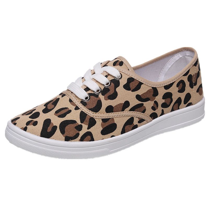 Leopardenmuster Canvas Schuhe für Damen Sommer Dünnes Design Studenten Board Schuhe Damen Freizeitschuhe
