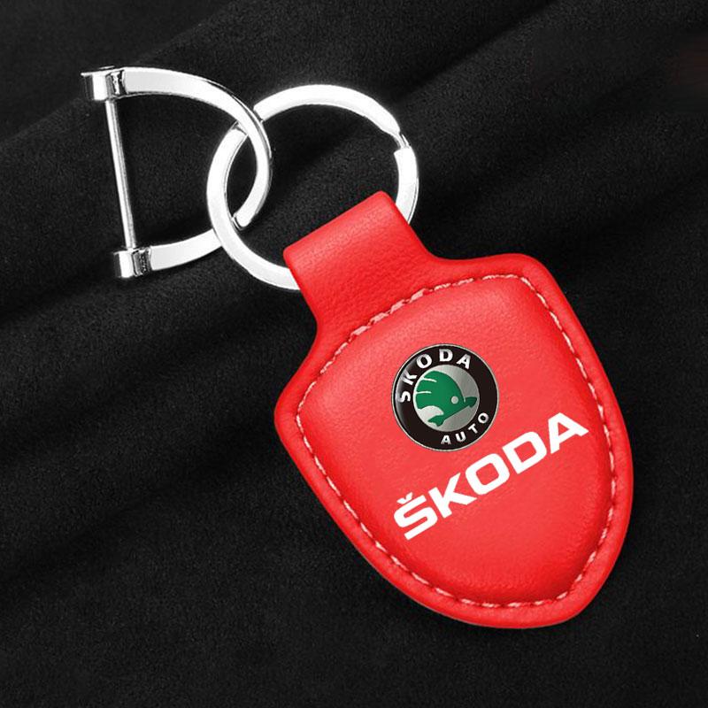 KITD7 Auto Reiner Farb Schlüsselanhänger Anhänger Schlüsselring Für Männer Frauen Geschenk Für Skoda octavia 2 a7 a5 rapid fabia yeti superb SCALA Zubehör