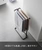 Yamazaki Towel Tower Slim for Bath Clothes Drying 10550 (Yamazaki Industries) Side-hanging Hanger, Black, W36.5×D14.4×H61.2cm, Series, Design, Towels,