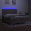 Maison Exclusive - Sommier à lattes de lit et matelas et LED Taupe 160x200cm Tissu