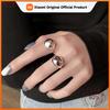 925 Sterling Silver Korean Ring Ball Shape Vintage Female INS Simple Handmade Opening Index Finger Fashion Jewelry Couple