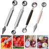 Fruit Spoon Digging Double Headed Stainless Steel Portable Multifunctional Melon Baller Scoop DIY Fruit Platter Ball Tool TMZ 4
