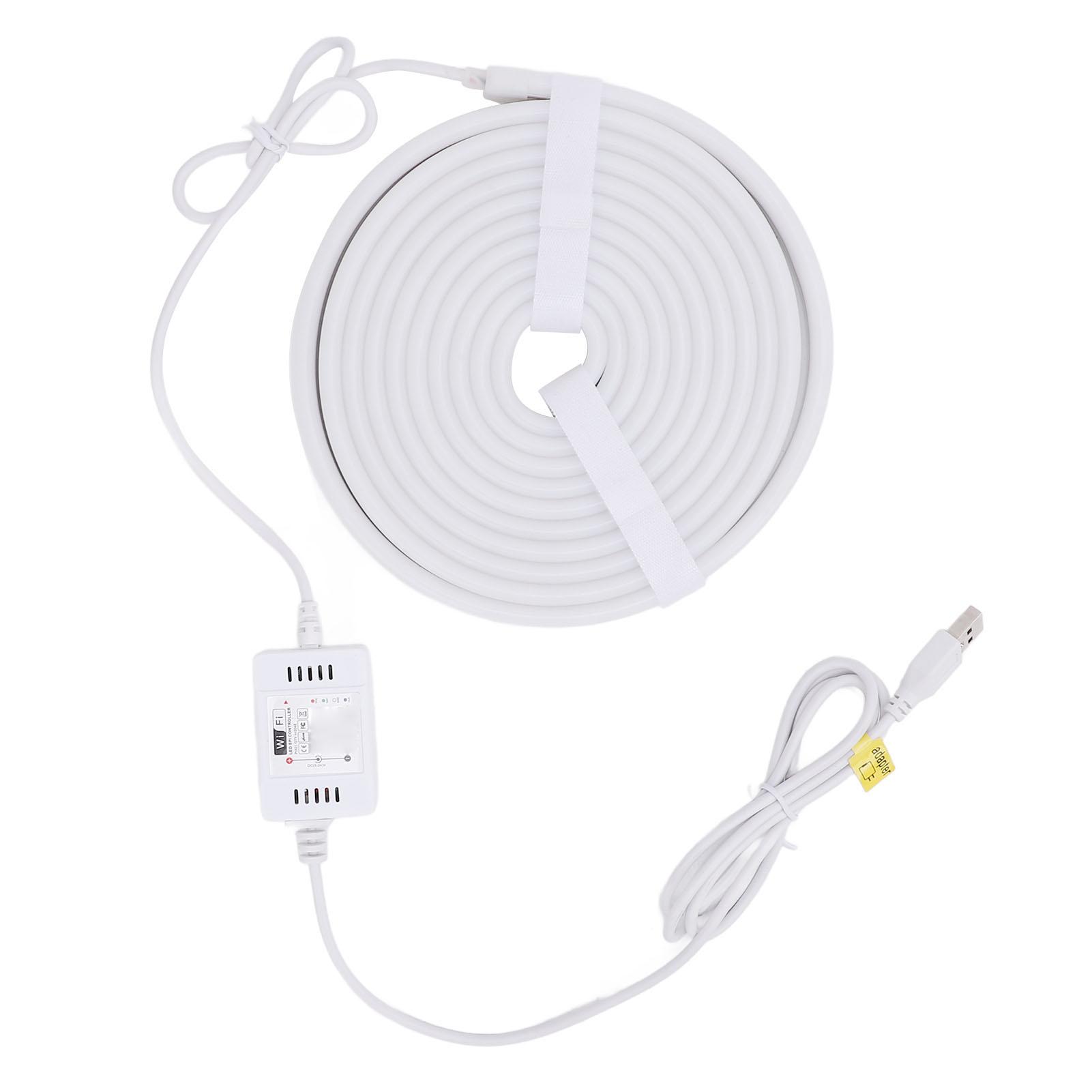 

Неоновый шнур 9.84 футов WIFI USB DC5V питание для использования в помещении, в спальне, на улице, синхронизация музыки, дистанционное управление RGB