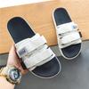 Trendy Slipper Flip-Flop Cushioned Bottom Indoor Everyday Slipper Non-skid Outdoor Slippers Men'S Summer Sandals Seaside Hook Loop