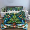Christmas Tree Festive Decor Bedding Duvet Cover Set Duvet Cover Pillowcases  (1*Duvet Cover 2*Pillowcases, Without Duvet Insert)