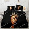 2Pac Tupac Amaru Shakur Bettwäsche-Set Bettbezug Bett-Set Tagesdecke Kissenbezug Bettdecke King Queen Size Jungen Erwachsenen Bettwäsche-Set