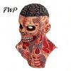 Detailed Muscle Texture Face Masque Scary Zombie Head Masque, Adults Horror Latex Full Hood Halloween Party Roleplay Supplies Realistic Creepy