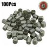 100X TPMS Tire Tyre Valve Stem Cap Cover Plastic Gray Kit Car Truck  Motorcycle Sealing Dustproof W/Gasket Tire Valve Stem Caps