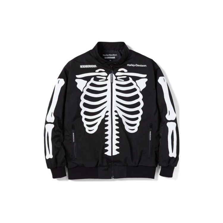 

Куртка Neighborhood x Harley Davidson Racing Black Black Men Streetwear 222UT05N-JKM01