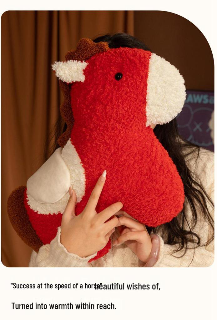 2026 Year of the Horse Chinese Horse Pillow Plush Doll Ornament - Children's New Year Gift