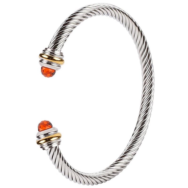 Popular Steel Wire Rope Collar Bracelet Adjustable Personalized Hip-hop Jewelry Europe and America Chic Bangle For Women KOFSAC