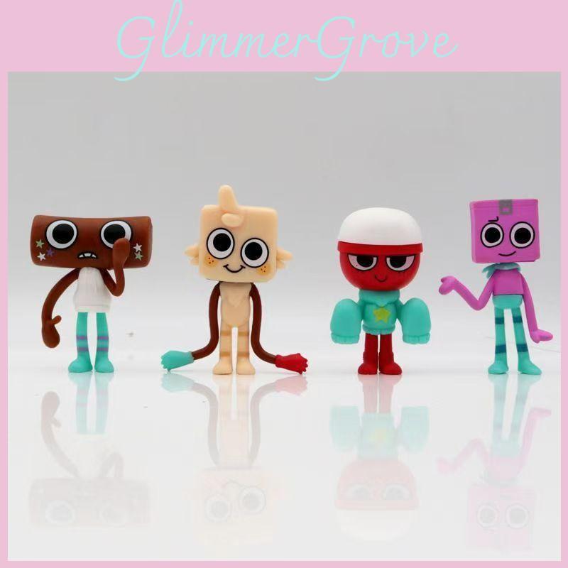 Dandys World Niedliche PVC-Puppen-Figuren-Set mit 8 Anime-Charakteren Perfekte Heimdekoration