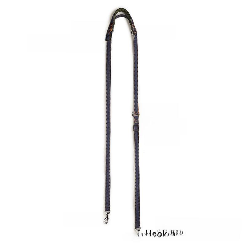 Džínové multifunkční diagonální vodítko s uvazováním v pase pro malé/střední psy: Běhání bez rukou