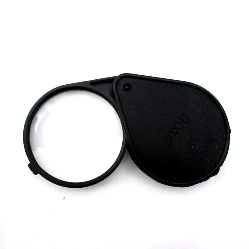 10X Foldable Pocket Magnifier Portable 60Mm Jewelry Reading Magnifying Glass Loupe Pocket Size Lovely Jewllery Magnifier