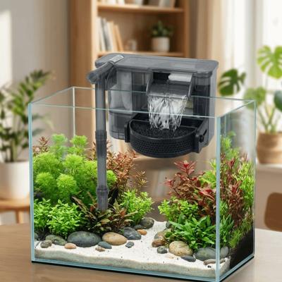 Plastic Aquarium Filter Baffle Auxiliary Device with Suction Cups Fish Tank Flow Reducer Efficient Surface Calmer