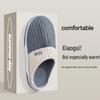 Cozy Striped Cotton Slippers for Men & Women - Indoor Furry Warmth in Plus Sizes