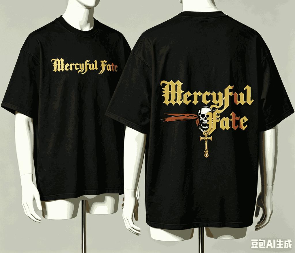 Mercyful Fate pour T-shirt Cadeau Fan Hommes Femmes Harajuku Surdimensionné Unisexe Manches Courtes Streetwear haute qualité Couples Classique doux Mode Rétro