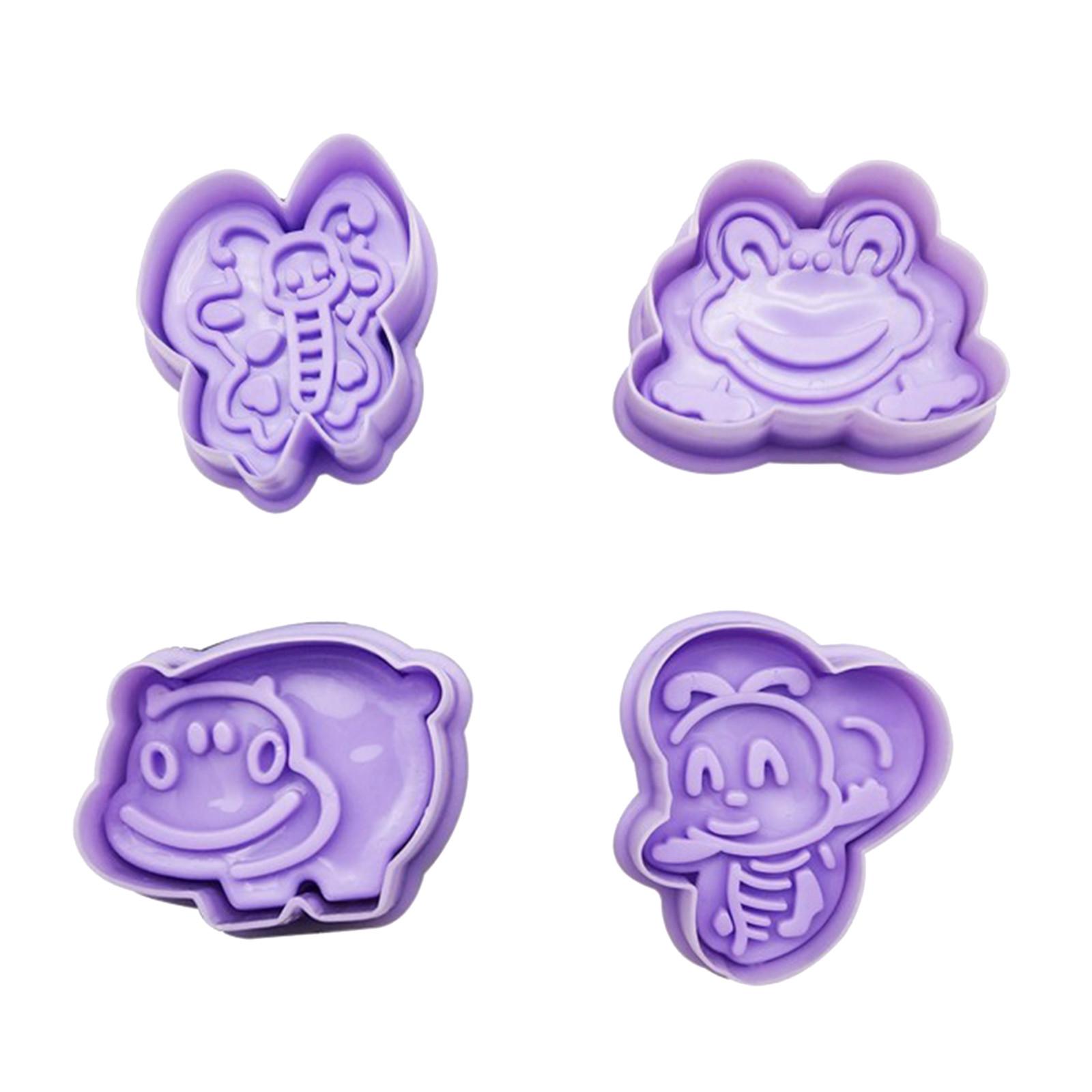 

Cute Fuuny Cake /Cookie/Fondant Stamper Leaves Cookie Plunger Cutters фиолетовый