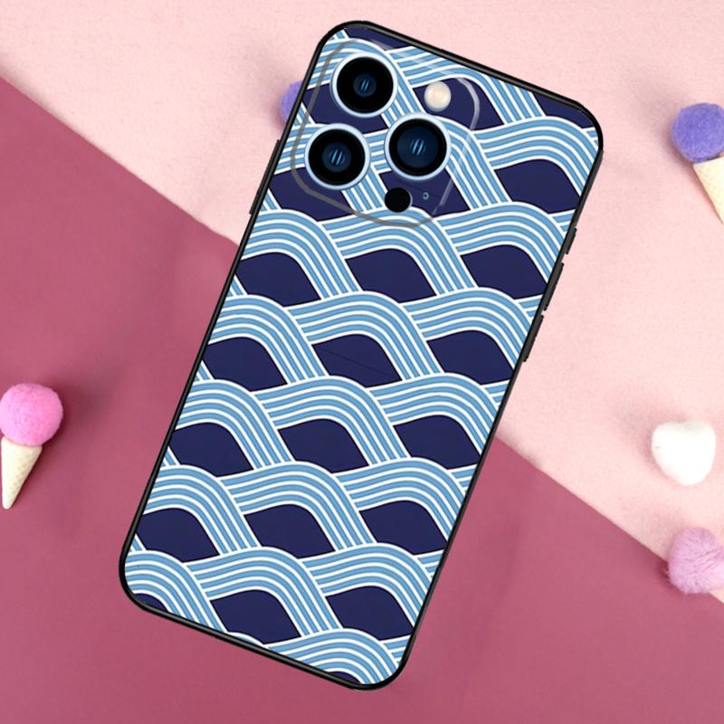 Japanese Style Floral Texture Case For iPhone 16e 16 15 Pro Max 11 12 13 Mini 14 15 Pro Max 15 Plus XR Phone Back Cover