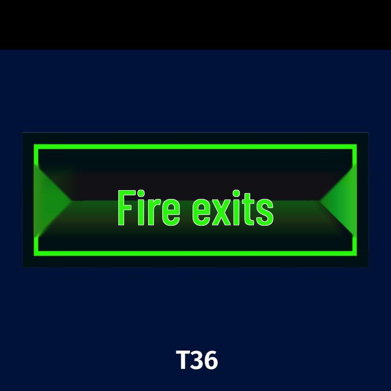 Self-Luminous Fire Exit Signs (6-Pack)