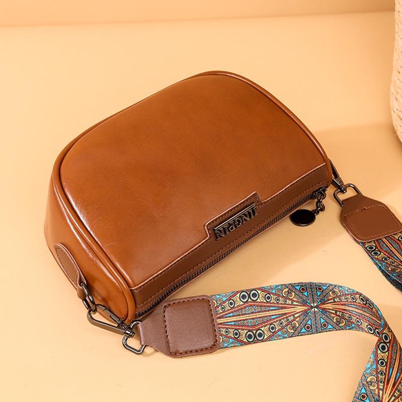 Summer New Soft Leather Women's Bag Versatile And Stylish  Large Capacity Shoulder Crossbody Small Phone Bag