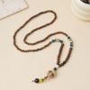 Ethnic Style Wood Necklace & Prayer Beads - Unisex Versatile Chicken Wing Wood Sweater Chain