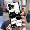 Lustige schwarze Cartoon-Katze Klare Handyhülle Für Samsung A03S A03 A04 A05 A05S A06 A7 A11 A12 A13 A14 A15 A16 NOTE 10 20 ULTRA Hülle