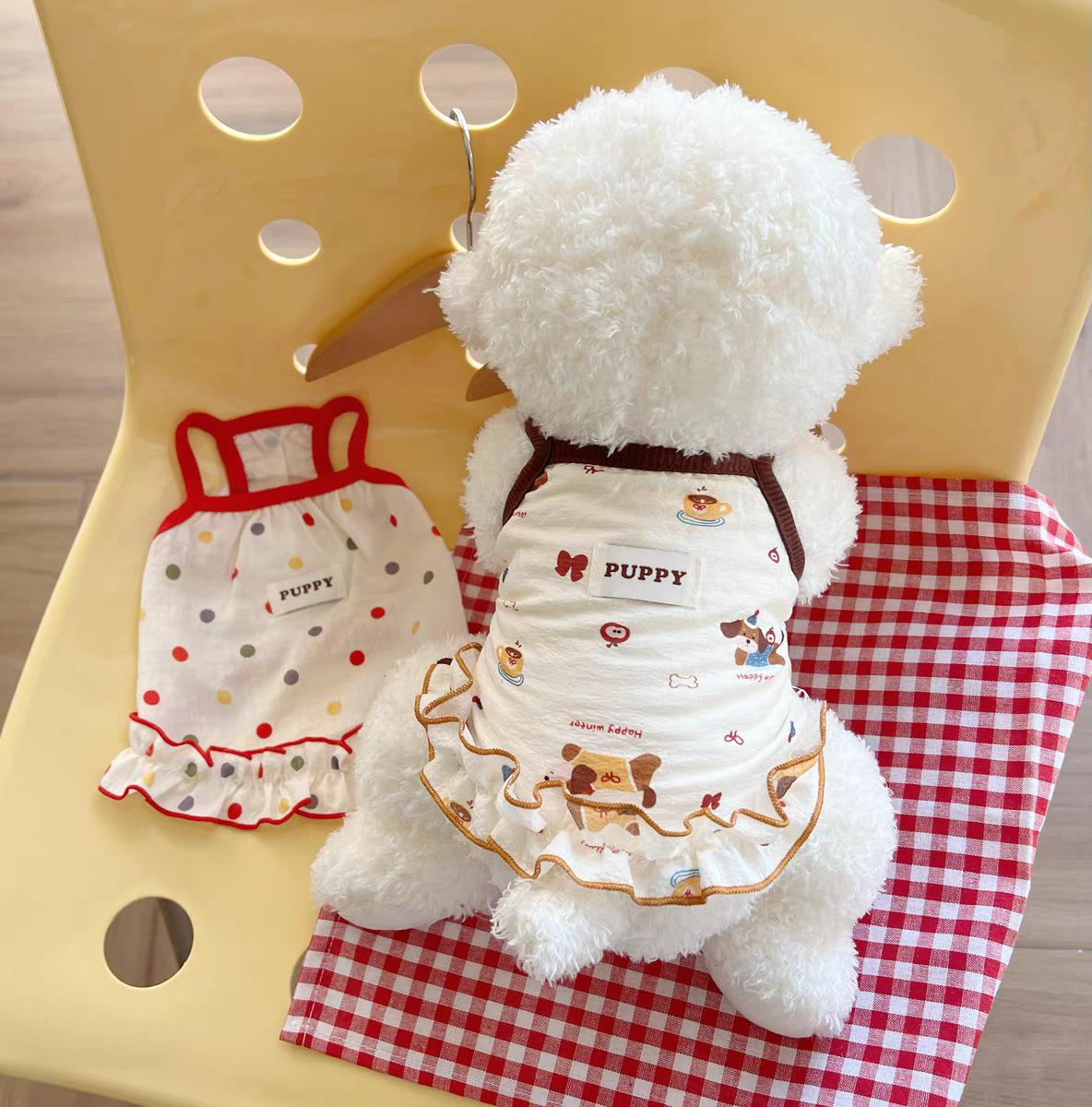 

Spring and summer pet clothes sling XS