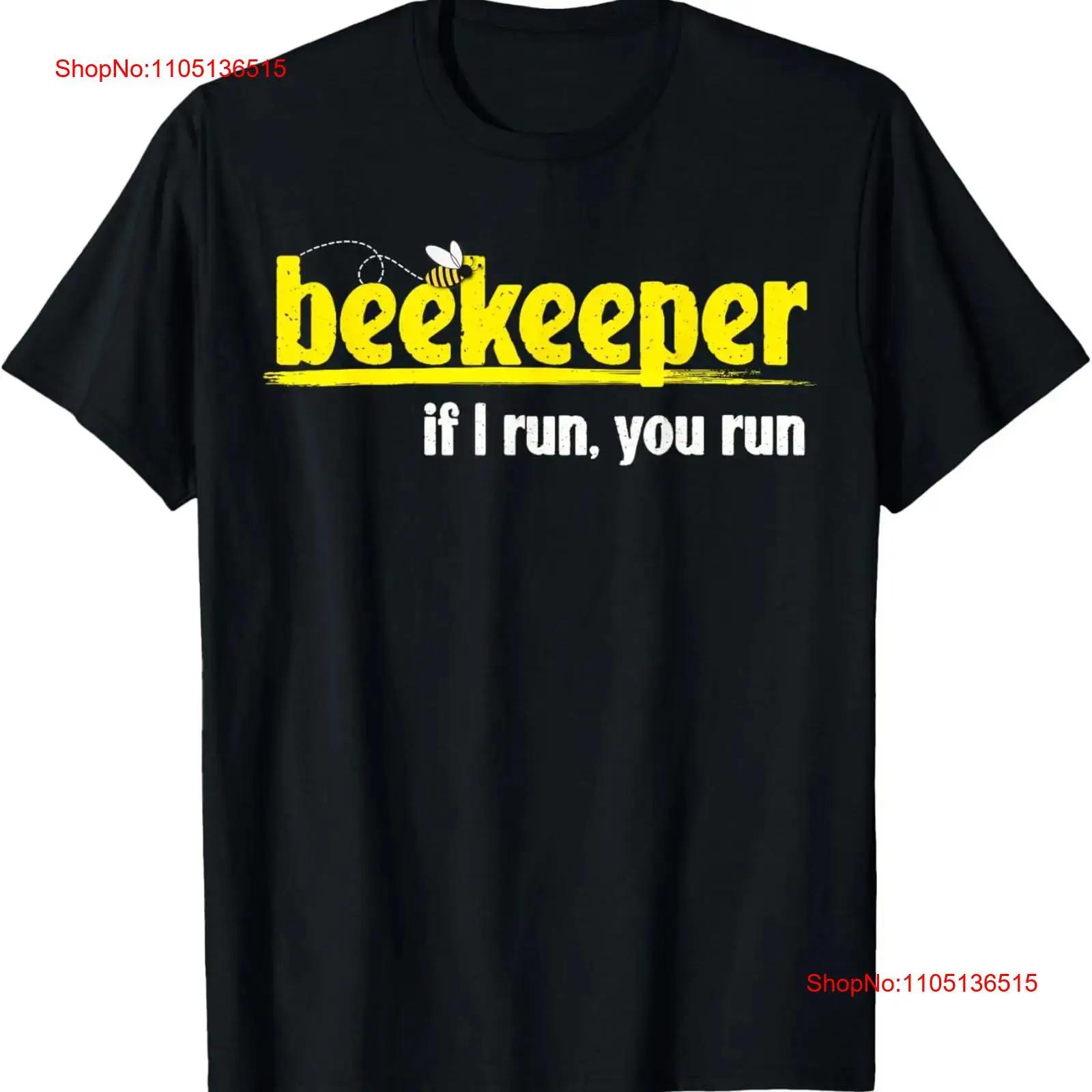 Funny Beekeeper Bee Lover Beekeeping If I Run You T Shirt vintage Washed fashion homme streetwear Slightly Casual Breathable S разноцветный
