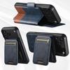 iPhone 17 Pro Max Leather Flip Case with Card Slot, Magnetic Closure, and Wireless Charging Stand