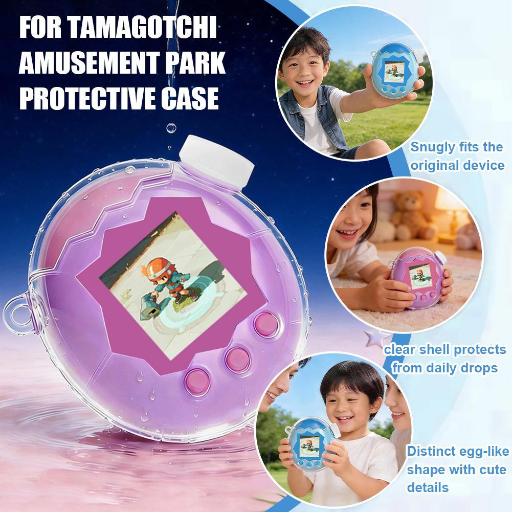 For Tamagotchi Paradise Clear PC Protective Case Transparent Shockproof Full Cover Shell Gaming Accessories