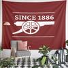 Arsenal Cannon Since 1886 Logo Wall Tapestry Burgundy White Minimal Vintage Gunner Emblem Fan Decor Bedroom Gift