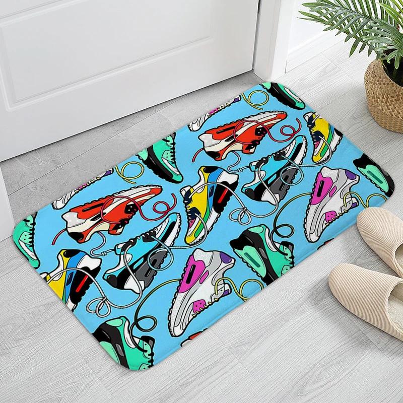 Trendy Shoes Doormat Entrance Door Hallway Veranda Floor Mat Anti Slip Home Decorations Bathmat Living Room Rug Bedroom Carpet