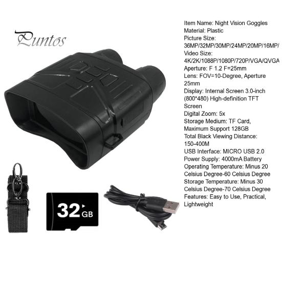 Night Vision Goggles Binoculars Large Screen Design Rechargeable Binoculars Camping Infrared Night Vision Goggles Surveillance Equipment