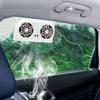 USB Charging Car Window Fan Dual Fans Car Exhaust Fan Rechargeable Car Ventilator  Vehicle Interior