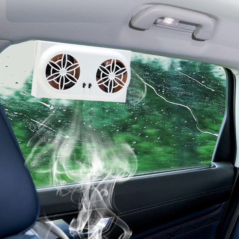 USB Charging Car Window Fan Dual Fans Car Exhaust Fan Rechargeable Car Ventilator  Vehicle Interior