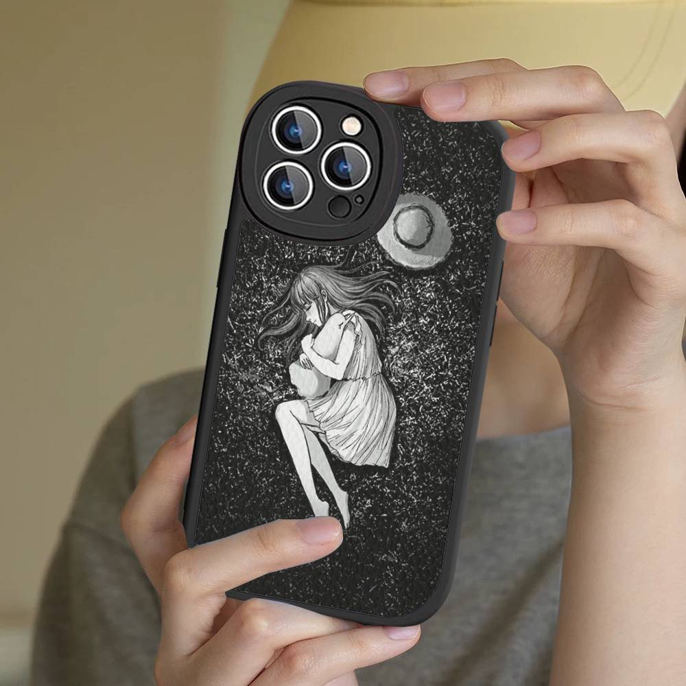

Cartoon Goodnight P-Punpun Phone Case For IPhone 16 15 14 11 12 13 Pro Max Plus Back Leather Shell iphone 11 pro