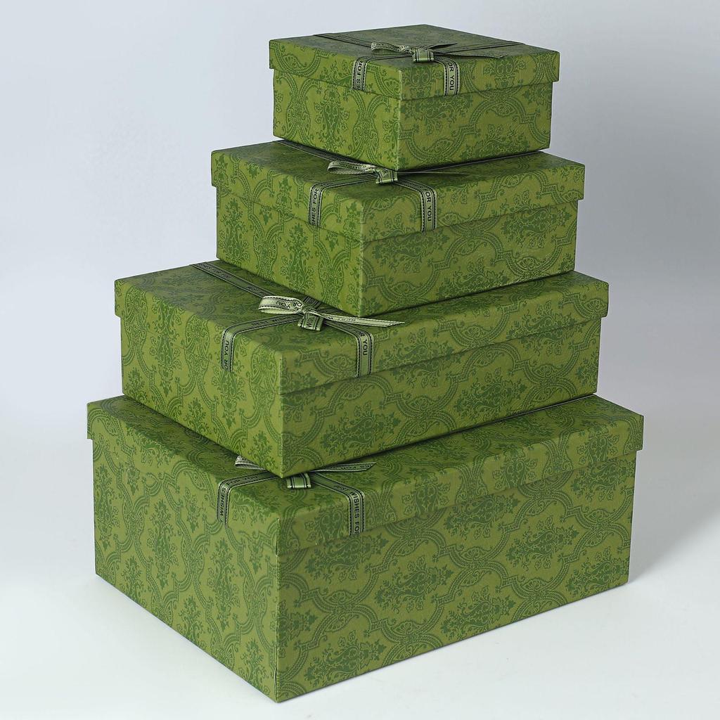 In-Stock Large Red Lid Christmas Gift Box Set with Tote Bag