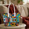 Geometric Art Printed Tote Bag for Women Casual Daily Shopping Shoulder Bag