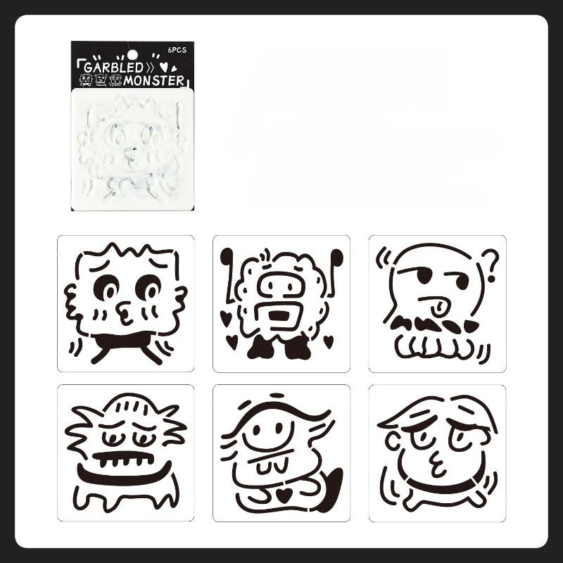 Lot de 6 pochoirs floraux et papillons pour scrapbooking, petits pochoirs créatifs pour décoration murale, pour peinture et décoration