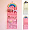 Multifunctional Hairpin Display Rack Wall-mounted Space Saving Hair Clip Storage Bag Large Capacity Rainbow Design