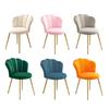 Vanity Chair Light Luxury Upholstered Seat for Beauty Salon Dining Room Cafe Beige