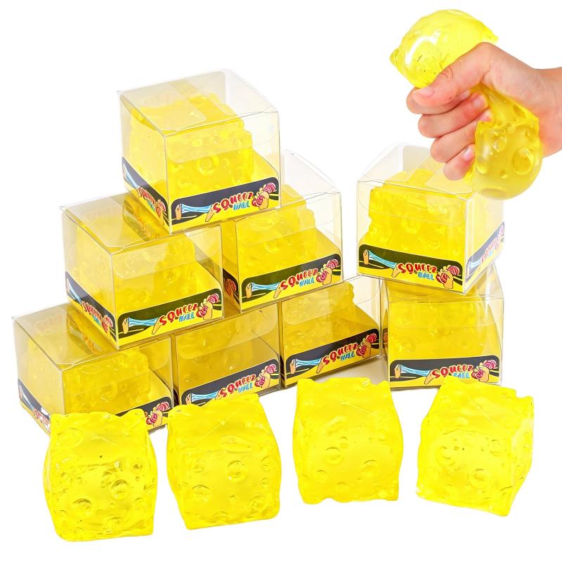 Honey Cheese Square Fidget Toy Super Soft Mochi  Anxiety Stress Relief for Adult Office Stress Buster