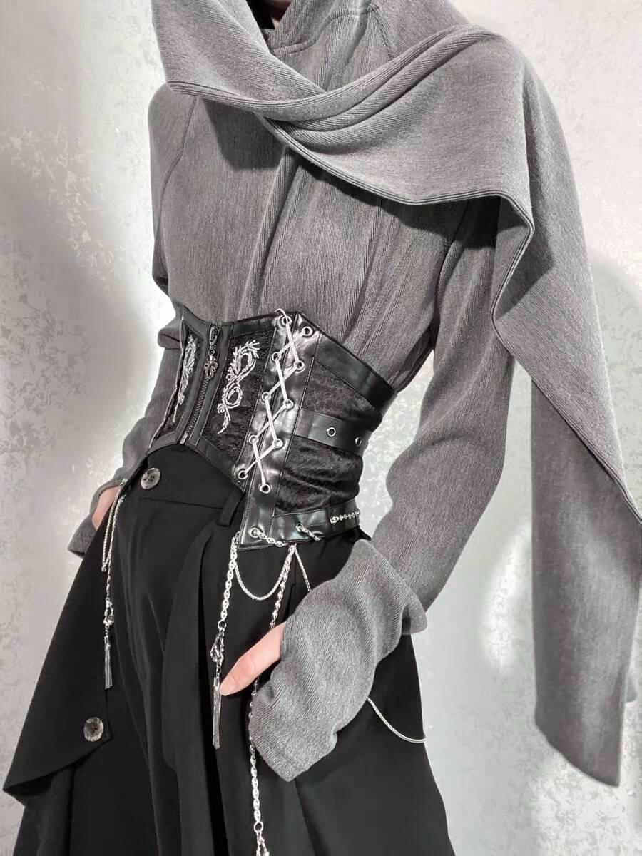 Men s Trendy Letter Print Hoodie - Spring & Autumn Loose Fit (2025) 2XL серый